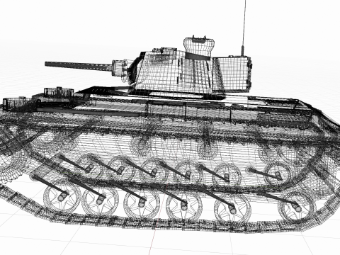 WW2 German Tank Pzkw III 3D Model