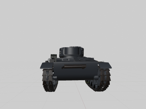 WW2 German Tank Pzkw II 3D 模型