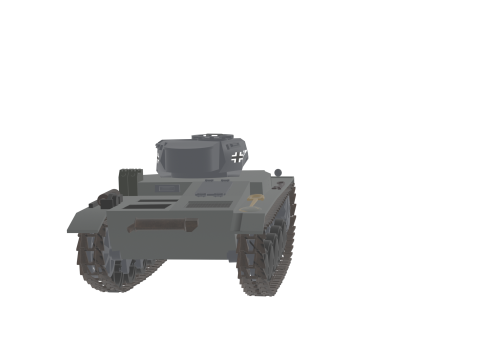 WW2 German Tank Pzkw II 3D 模型