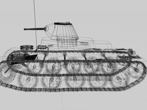 WW2 German Pzkw I Light Tank Modèle 3D