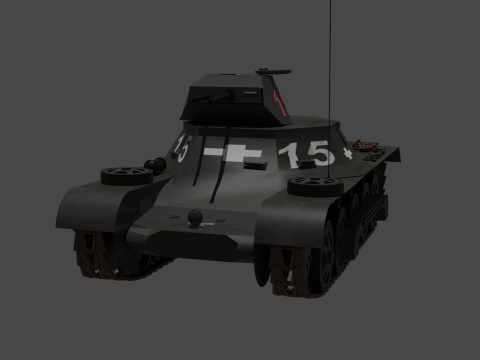 WW2 German Pzkw I Light Tank Modèle 3D