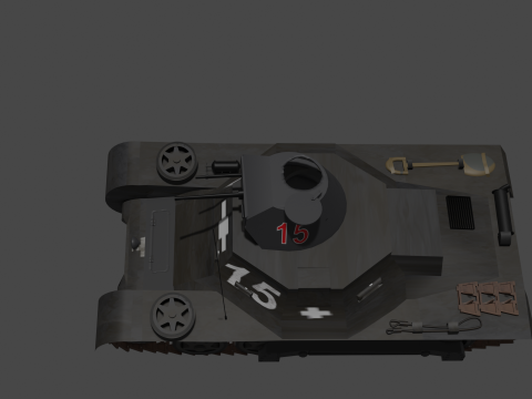 WW2 German Pzkw I Light Tank Modèle 3D