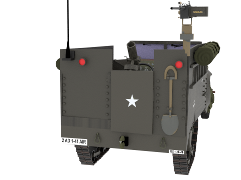 M21 Half track Mortar carrier 3D Model