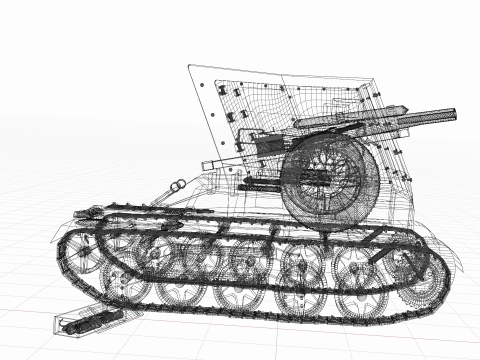 WW2 german SIG33 Self Propelled Artillery Model 3D