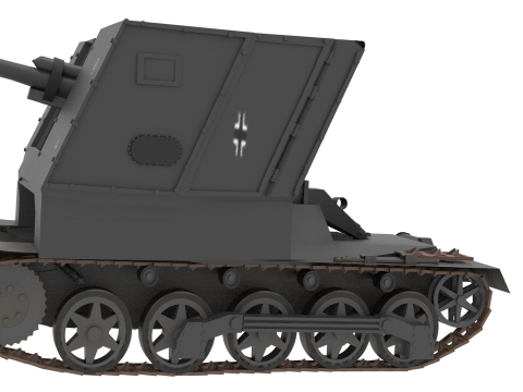 WW2 german SIG33 Self Propelled Artillery Model 3D