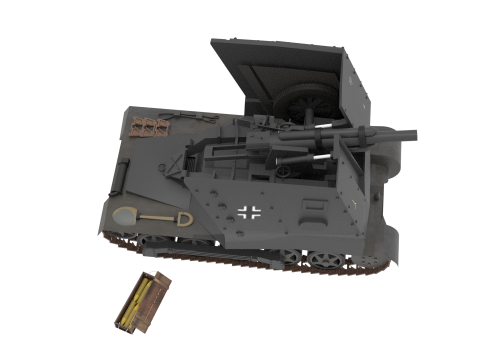 WW2 german SIG33 Self Propelled Artillery Model 3D