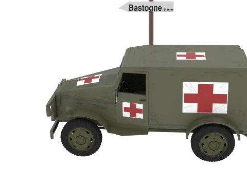Ambulanza americana Dodge WC54 Modello 3D