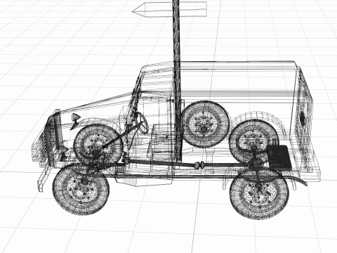 American Dodge Ambulance WC54 3D Model