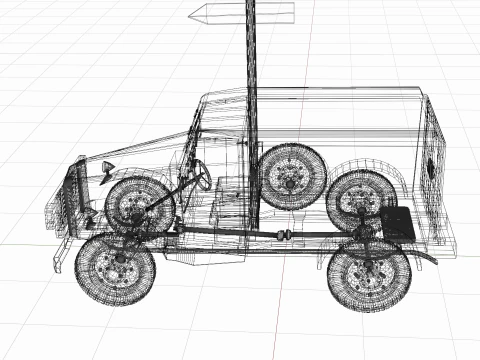 American Dodge Ambulance WC54 3D Model