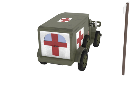 American Dodge Ambulance WC54 3D Model