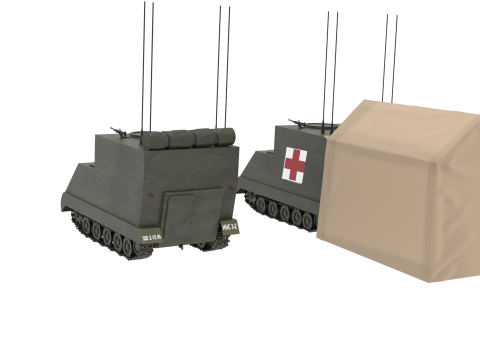 M577 Command Post Carrier 3D 模型