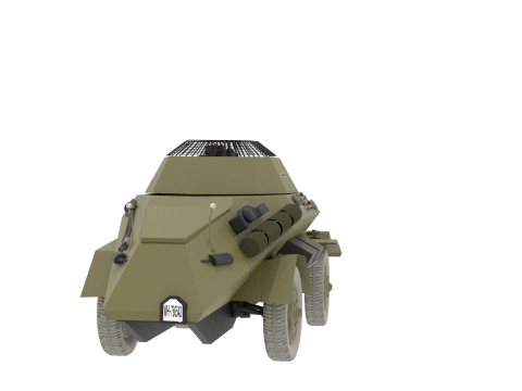 WW2 German Armored Car Sdkfz 222 3D Model