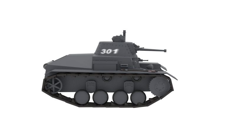 WW2 German Panzer 38t 3D 模型 .c4d .max .obj .3ds .fbx .stl .blend 