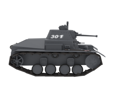 WW2 German Panzer 38t Model 3D