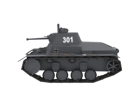 WW2 German Panzer 38t 3D Model
