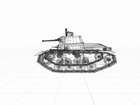 WW2 German Panzer 38t 3D 模型