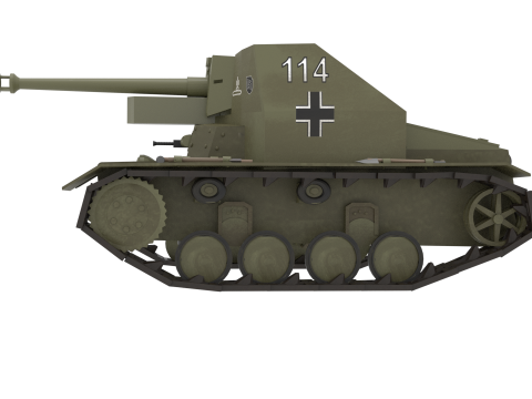WW2 German Marder 2 Model 3D