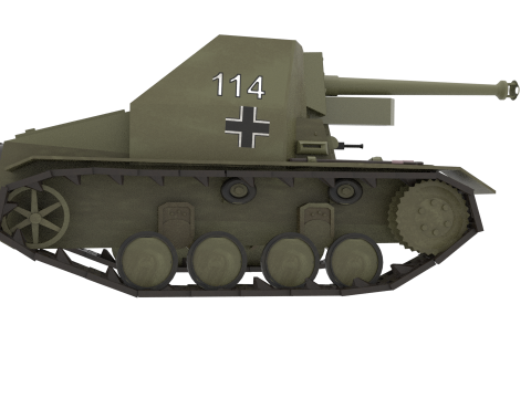WW2 German Marder 2 3Dモデル