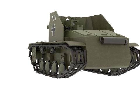 WW2 German Marder 2 3Dモデル