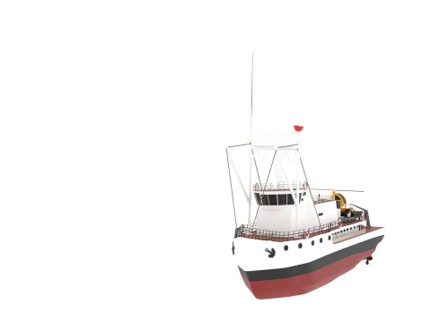 Jacques Cousteaus Calypso 3D Model