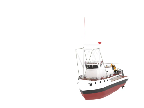 Jacques Cousteaus Calypso 3D Model