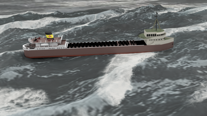 Edmund Fitzgerald Freighter 3D 모델 .c4d .max .obj .3ds .fbx .stl .blend 