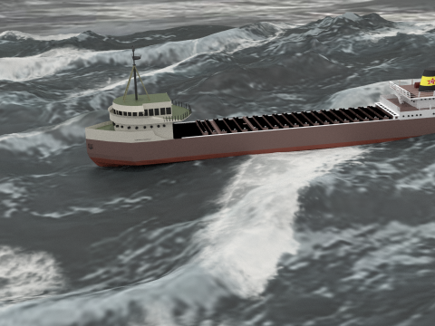 Edmund Fitzgerald Freighter 3D 모델