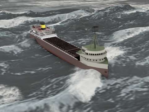 Edmund Fitzgerald Freighter 3D 모델