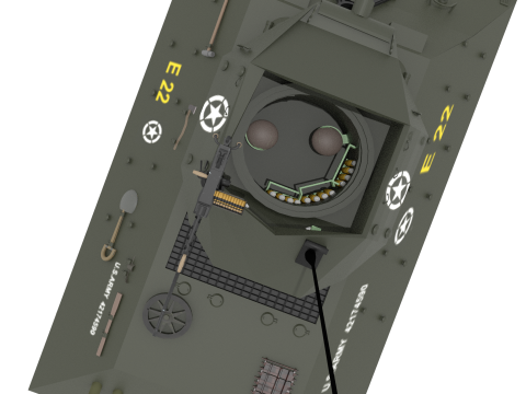 WW2 US M10 Tank Destroyer 3D Model