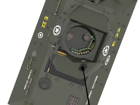 WW2 US M10 Tank Destroyer 3D Model