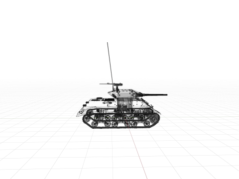 WW2 US M10 Tank Destroyer 3D Model
