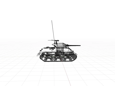 WW2 US M10 Tank Destroyer 3D Model