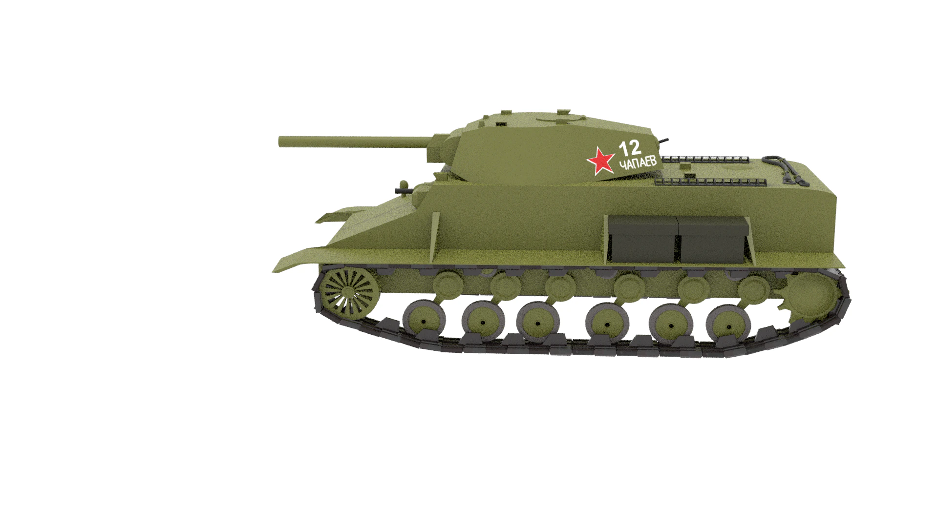 KV1 WW2 SOVIET TANK 3D Model .c4d .max .obj .3ds .fbx .stl .blend 