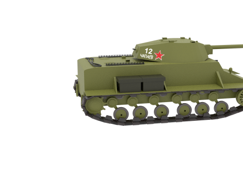KV1 WW2 SOVIET TANK Modello 3D