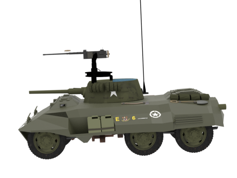 Voiture blind&eacute;e am&eacute;ricaine Greyhound M8 de la Seconde Guerre mondiale Modèle 3D