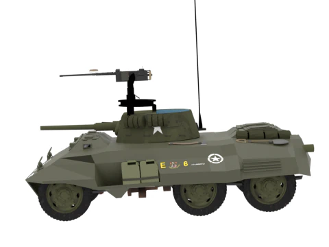 Samoch&oacute;d pancerny M8 American Greyhound z II wojny światowej Model 3D