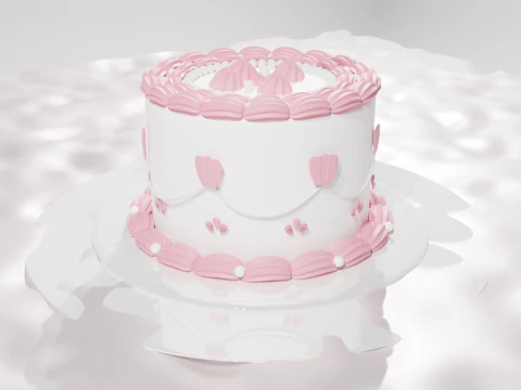 Torta di compleanno 3D Modello 3D