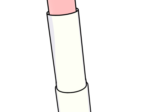 Lip balm product 2d style in 3d blender 3D Model