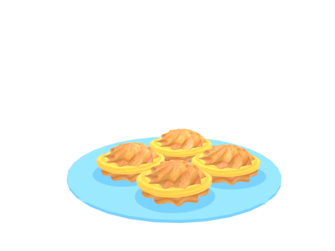 Cake Cream puff assets 3D Модель