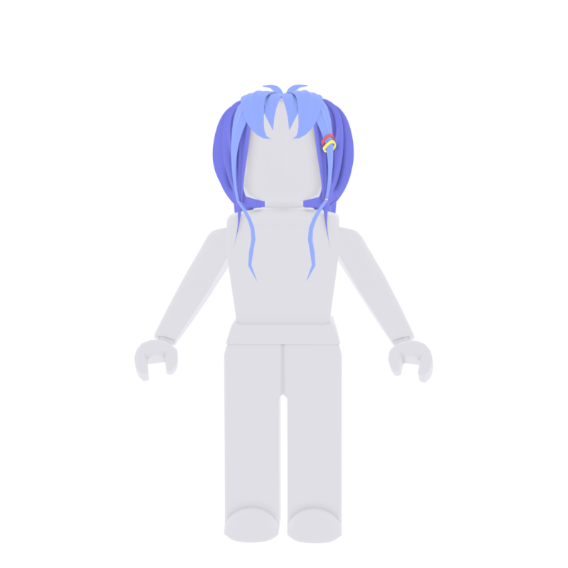 Hair stylized asset for roblox items UGC Modello 3D .c4d .max .obj .3ds .fbx .stl .blend