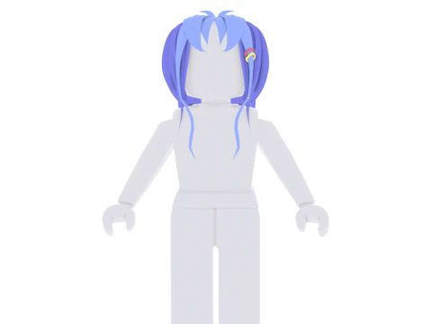 Risorsa stilizzata dei capelli per gli articoli Roblox UGC Modello 3D