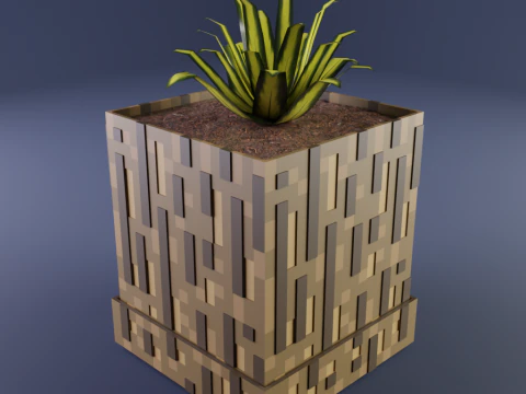 Minecraft vanilla cube pots 3D Print Model