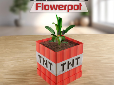Minecraft TNT Pot Modello di stampa 3D
