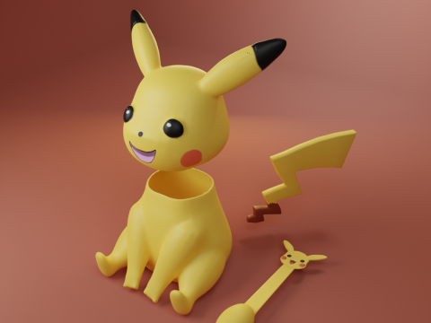 Sugar bowl Pikachu Container 3Dプリントモデル