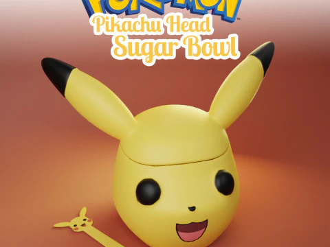 Azucarero Cabeza de Pikachu - Contenedor Modelo de impresión 3D