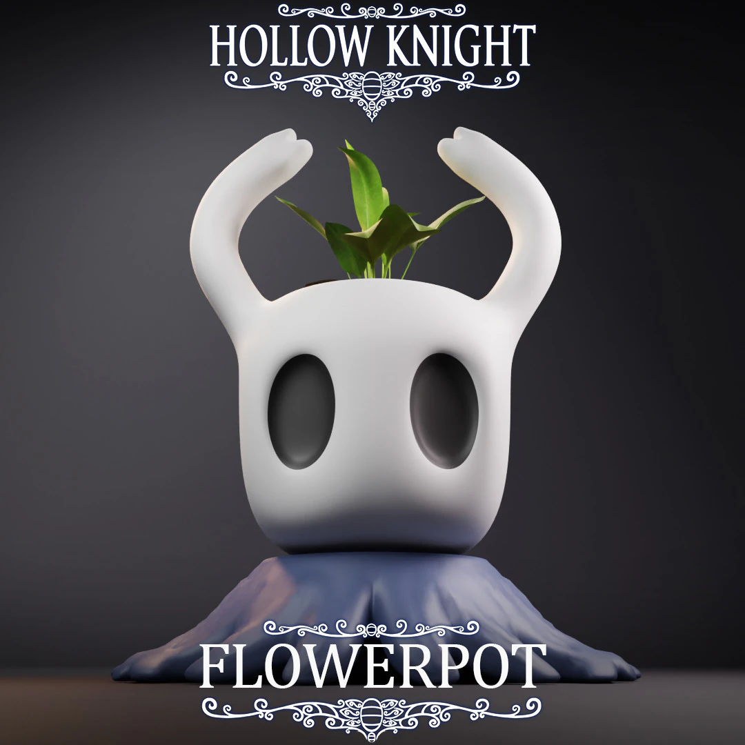 Hollow Knight Flowerpot 3D Print Model .c4d .max .obj .3ds .fbx .stl .blend