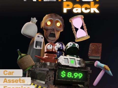 REPO 팩 캐릭터 - 자동차 - 자산 - 적 3D 프린트 모델