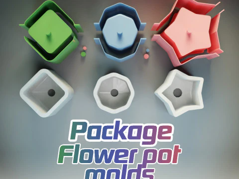 Semplice confezione di stampi per vasi da fiori Modello di stampa 3D