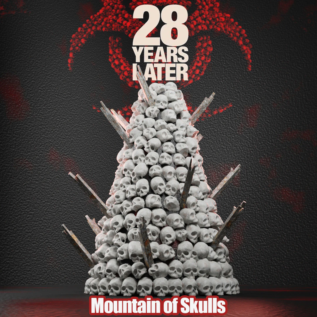 Mountain of Skulls 28 Years Later Keychains 3D Print Model .c4d .max .obj .3ds .fbx .stl .blend