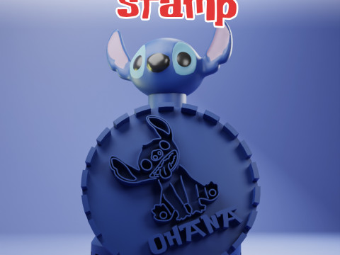 Stitch Ohana Stamp Modello di stampa 3D